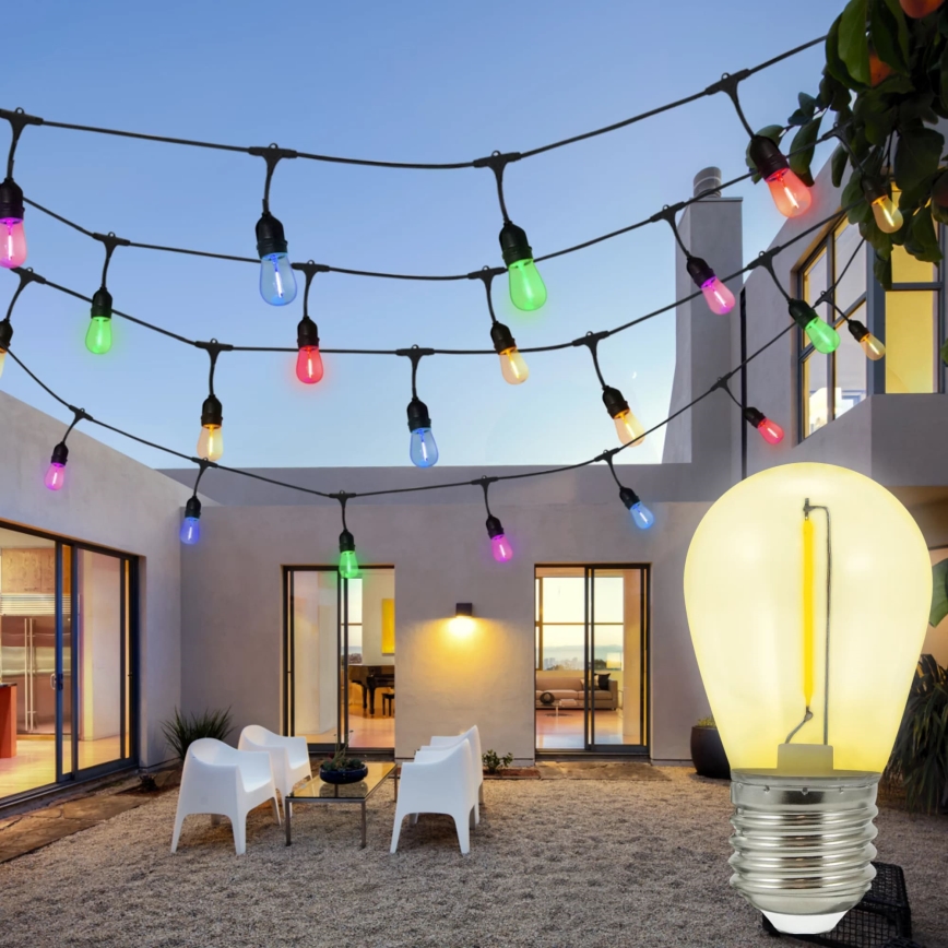 SET 2x LED Bulb PARTY E27/0,3W/36V yellow