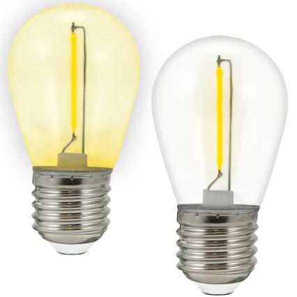 SET 2x LED Bulb PARTY E27/0,3W/36V yellow