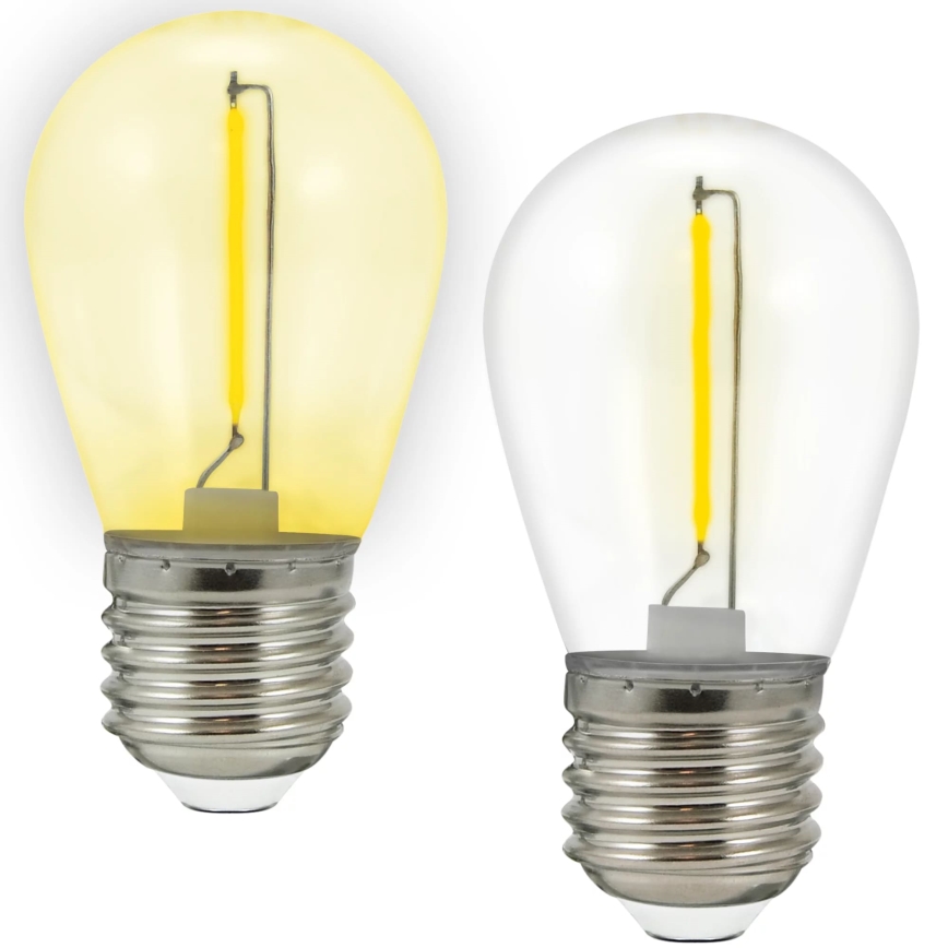 SET 2x LED Bulb PARTY E27/0,3W/36V yellow