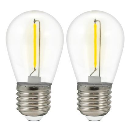 SET 2x LED Bulb PARTY E27/0,3W/36V yellow