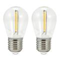 SET 2x LED Bulb PARTY E27/0,5W/36V 2200K