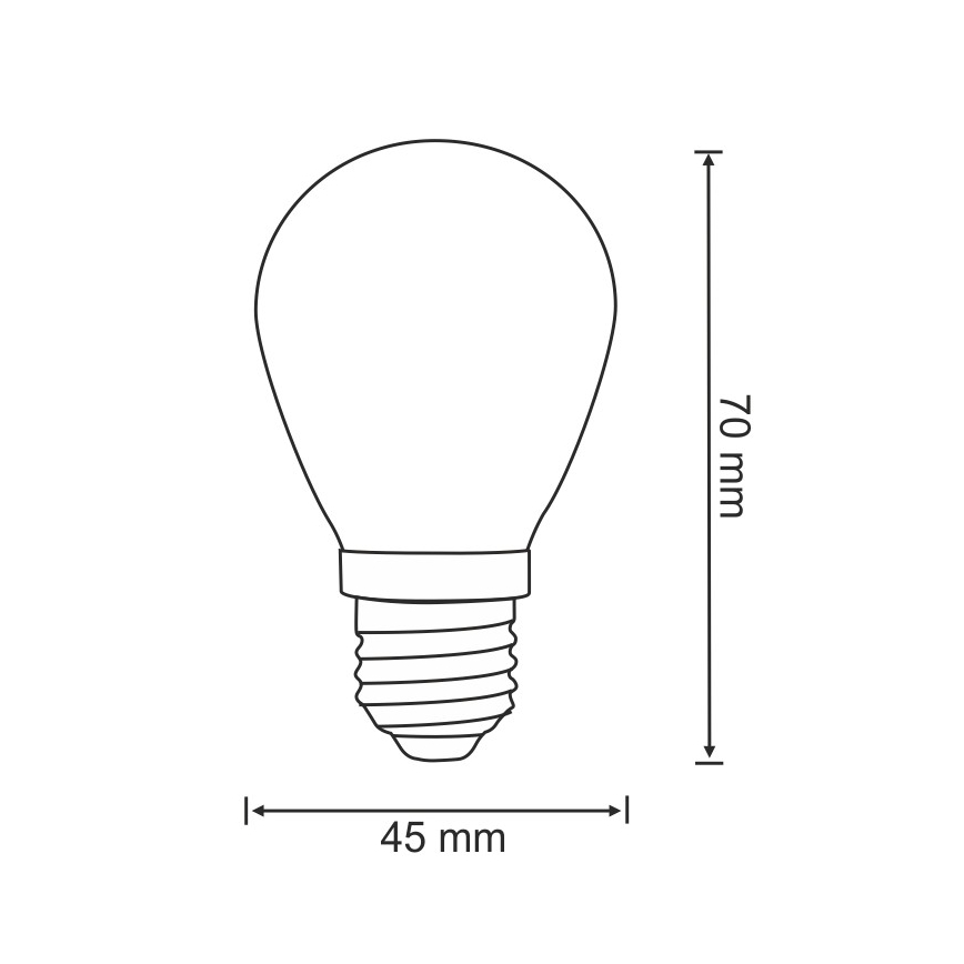 SET 2x LED Bulb PARTY E27/0,5W/36V 2200K