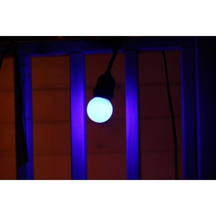 SET 2x LED Bulb PARTY E27/0,5W/36V blue 3000K