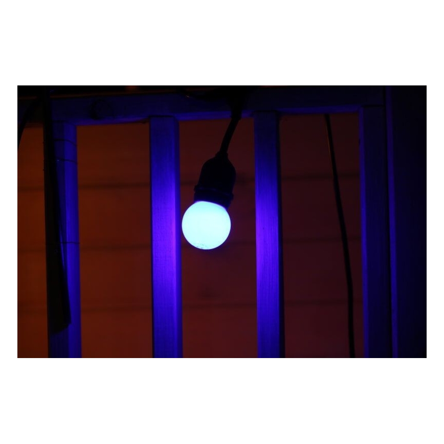 SET 2x LED Bulb PARTY E27/0,5W/36V blue 3000K