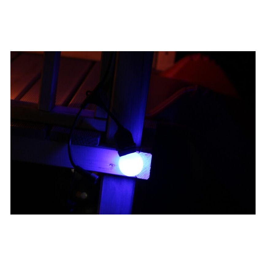 SET 2x LED Bulb PARTY E27/0,5W/36V blue 3000K