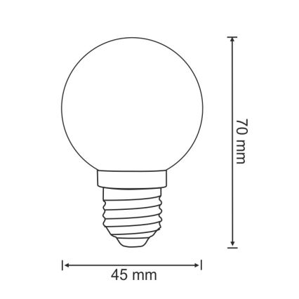 SET 2x LED Bulb PARTY E27/0,5W/36V blue 3000K