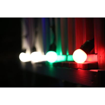 SET 2x LED Bulb PARTY E27/0,5W/36V green 3000K