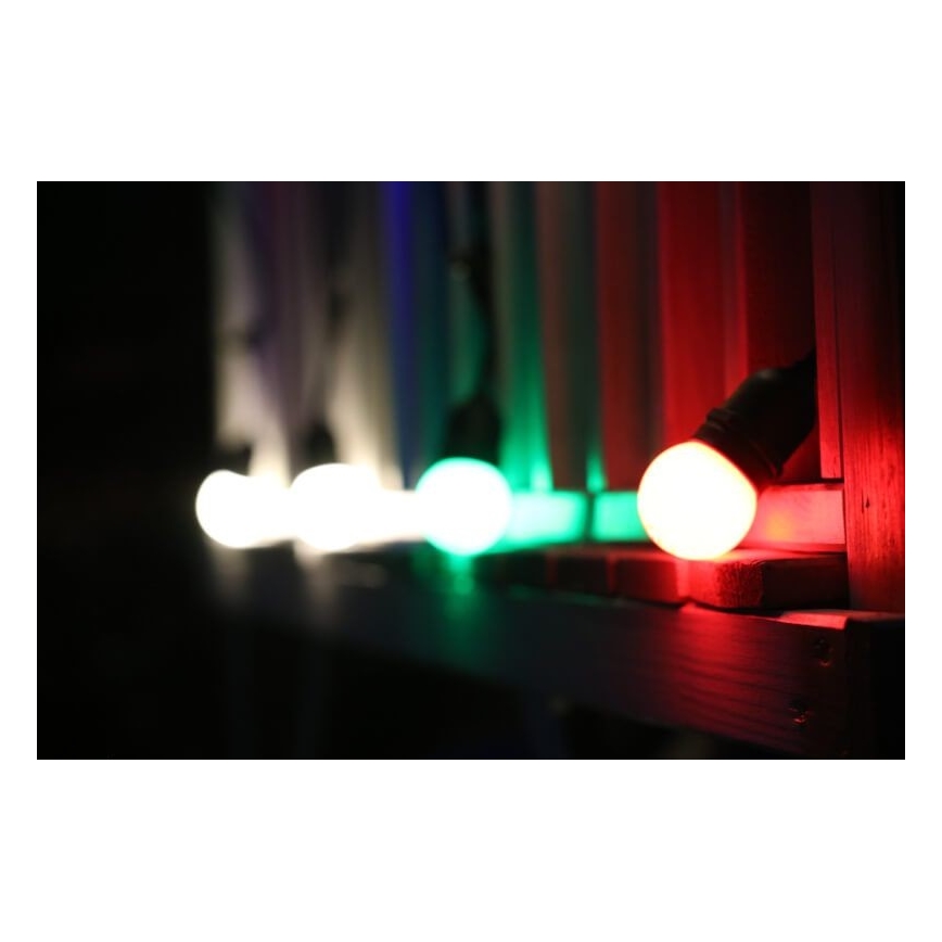 SET 2x LED Bulb PARTY E27/0,5W/36V green 3000K