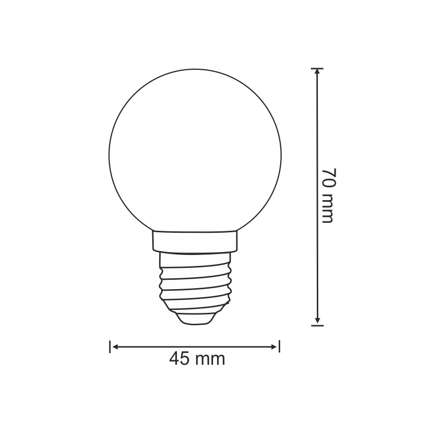 SET 2x LED Bulb PARTY E27/0,5W/36V green 3000K