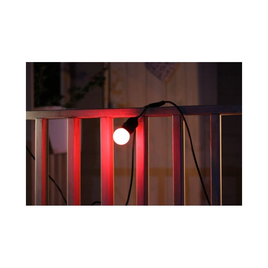 SET 2x LED Bulb PARTY E27/0,5W/36V red 3000K