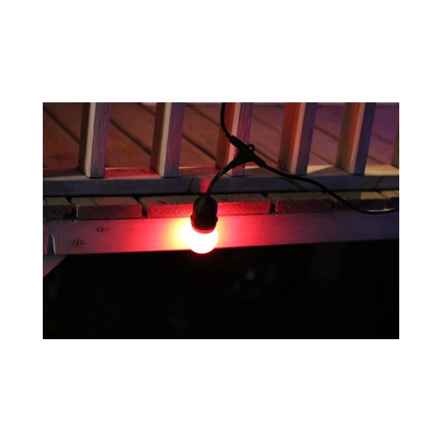 SET 2x LED Bulb PARTY E27/0,5W/36V red 3000K