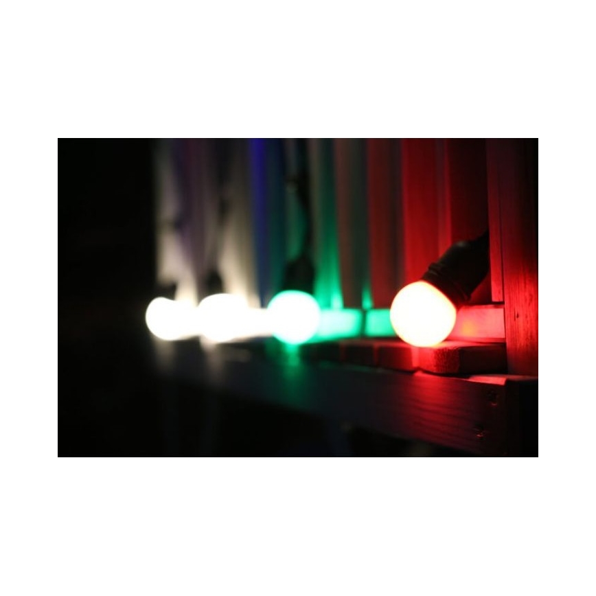 SET 2x LED Bulb PARTY E27/0,5W/36V red 3000K