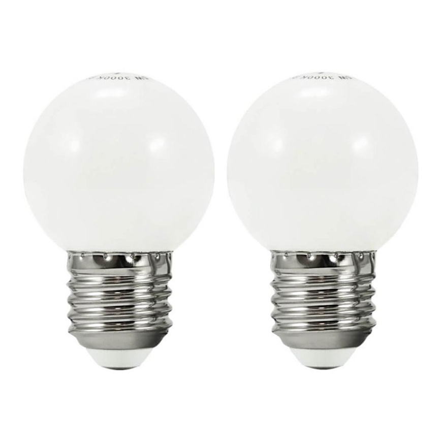 SET 2x LED Bulb PARTY E27/0,5W/36V white 3000K