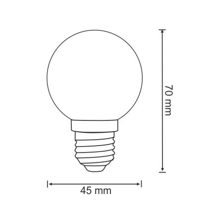 SET 2x LED Bulb PARTY E27/0,5W/36V white 3000K