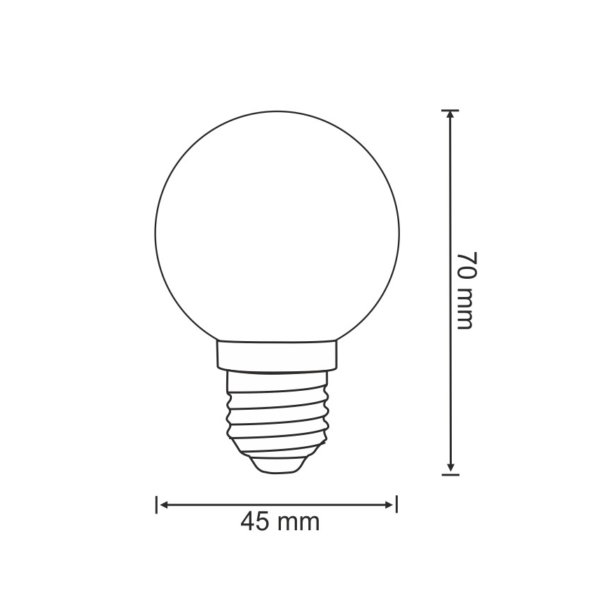 SET 2x LED Bulb PARTY E27/0,5W/36V white 3000K