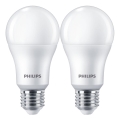SET 2x LED Bulb Philips A67 E27/13W/230V 4000K