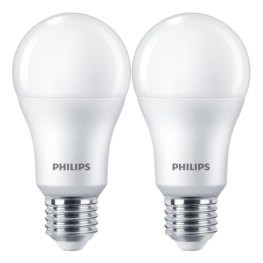 SET 2x LED Bulb Philips A67 E27/13W/230V 4000K