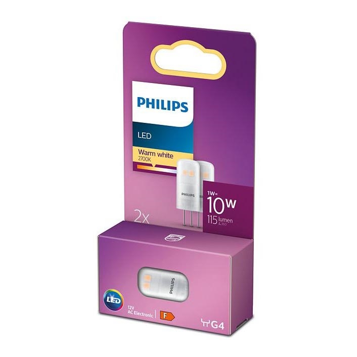 SET 2x LED Bulb Philips G4/1W/12V 2700K