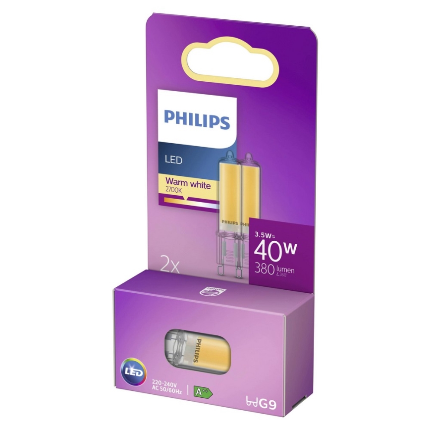 SET 2x LED Bulb Philips G9/3,5W/230V 2700K