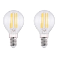 SET 2x LED Bulb VINTAGE E14/4W/230V 2700K - Globo 10589-2K