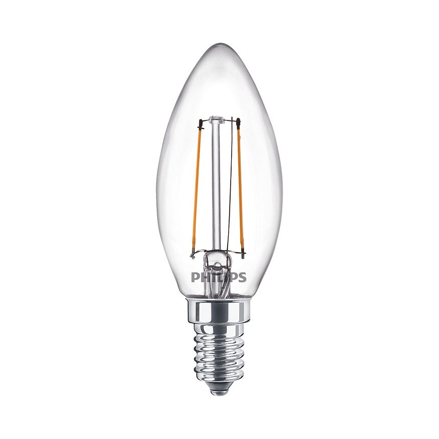 SET 2x LED Bulb VINTAGE Philips E14/2W/230V 2700K