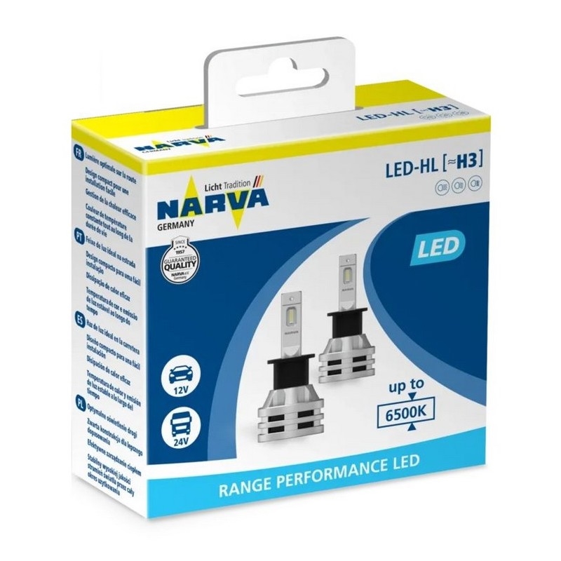 SET 2x LED Car bulb H3 PK22s/19W/12V 6500K - Narva 18058RPNVAX2