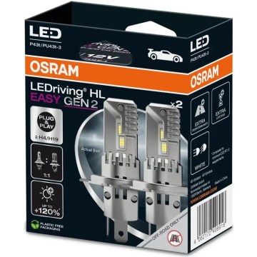 SET 2x LED Car bulb LEDriving H4/H19 P43t/PU43T-3/25W/12V 6500K - Osram