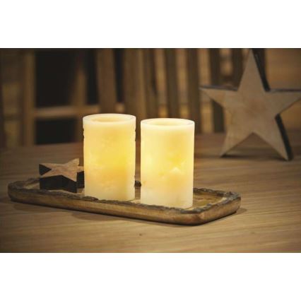 SET 2x LED Christmas decoration 2xLED/2x2AA + remote control