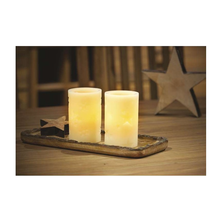 SET 2x LED Christmas decoration 2xLED/2x2AA + remote control