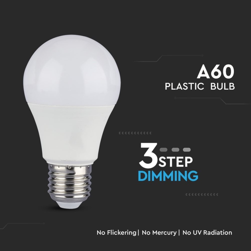 SET 2x LED Dimmable bulb A60 E27/9W/230V 4000K
