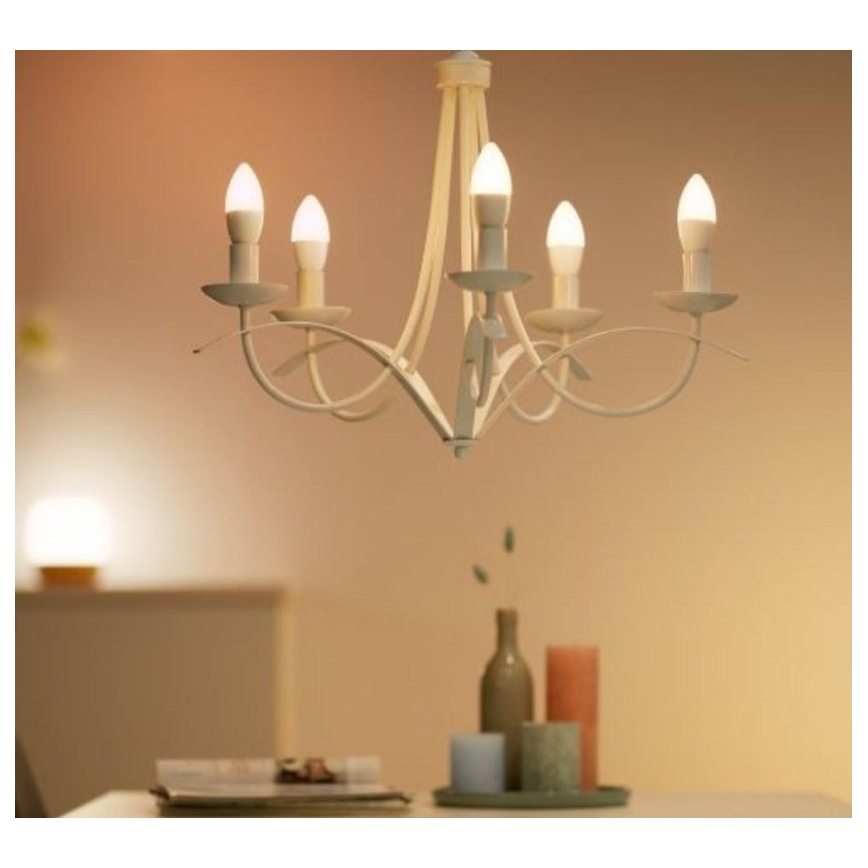 SET 2x LED Dimmable bulb C37 E14/4,9W/230V 2700-6500K CRI 90 Wi-Fi - WiZ