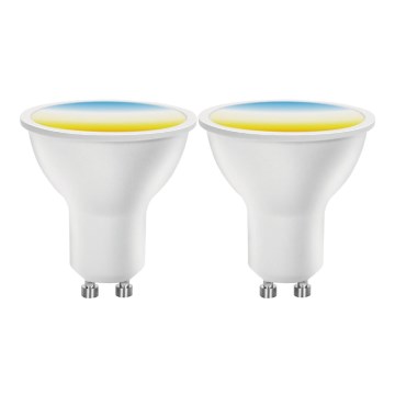 SET 2x LED Dimmable bulb MESH Smart GU10/6,5W/230V 2700-6500K + remote control - Aigostar