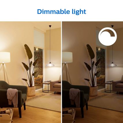 SET 2x LED Dimmable bulb Philips A60 E27/8W/230V Wi-Fi