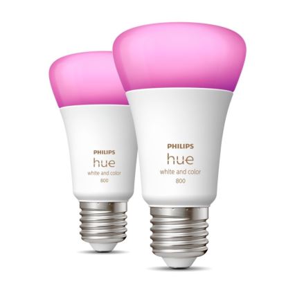 SET 2x LED Dimmable bulb Philips Hue White And Color Ambiance A60 E27/6,5W/230V 2000-6500K