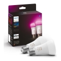 SET 2x LED Dimmable bulb Philips Hue White And Color Ambiance A60 E27/6,5W/230V 2000-6500K