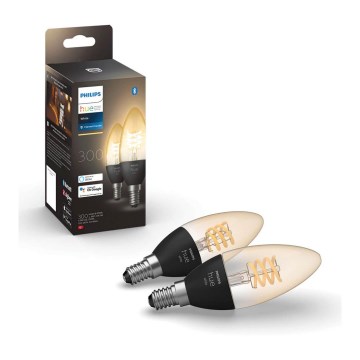 SET 2x LED Dimmable bulb Philips Hue WHITE FILAMENT E14/4,5W/230V 2100K