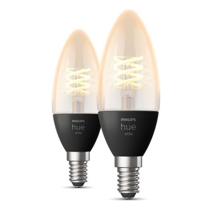 SET 2x LED Dimmable bulb Philips Hue WHITE FILAMENT E14/4,5W/230V 2100K