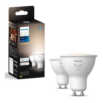 SET 2x LED Dimmable bulb Philips Hue WHITE GU10/4,2W/230V 2700K