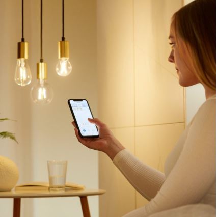 SET 2x LED Dimmable bulb VINTAGE FILAMENT A60 E27/6,7W/230V 2700-6500K CRI 90 Wi-Fi - WiZ