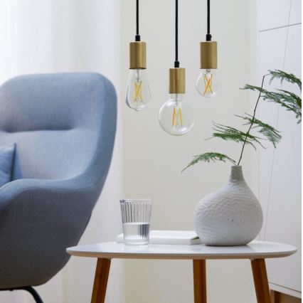 SET 2x LED Dimmable bulb VINTAGE FILAMENT A60 E27/6,7W/230V 2700-6500K CRI 90 Wi-Fi - WiZ