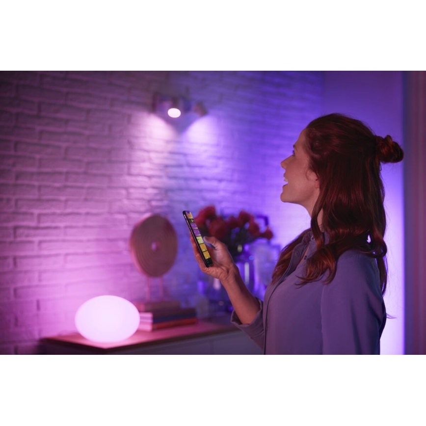 SET 2x LED Dimming bulb Philips Hue WHITE AND COLOR AMBIANCE B39 E14/5,3W/230V 2200K - 6500K