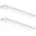 SET 2x LED Rechargeable Furniture Lights with Motion and Dusk Sensor VIRO LED/1,2W/3,7V 800 mAh 3000/4000/6500K 30 cm White