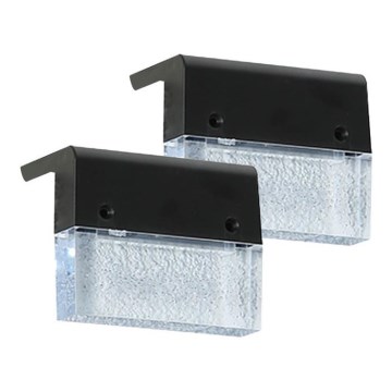 SET 2x LED RGB Solar wall light LED/1W/1,2V 3500K IP65