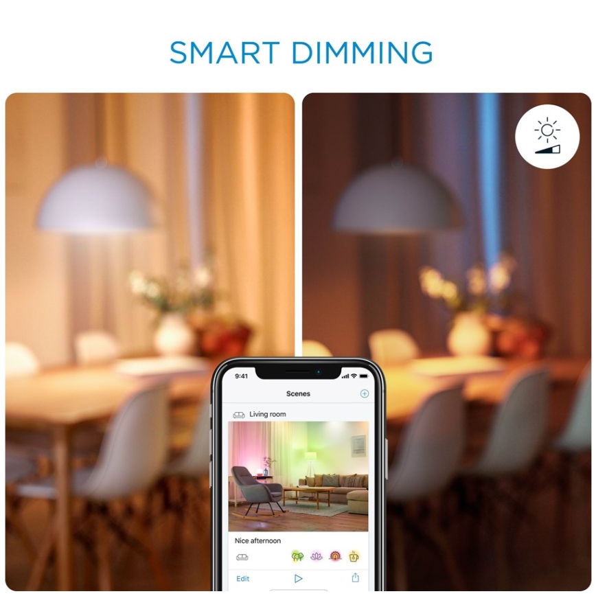 SET 2x LED RGBW Dimmable bulb A60 E27/8,5W/230V 2200-6500K Wi-Fi + remote control - WiZ