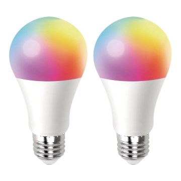 SET 2x LED RGBW Dimmable bulb MESH Smart G45 E14/4,5W/230V 2700-6500K + remote control - Aigostar