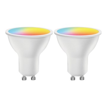 SET 2x LED RGBW Dimmable bulb MESH Smart GU10/6,5W/230V 2700-6500K - Aigostar
