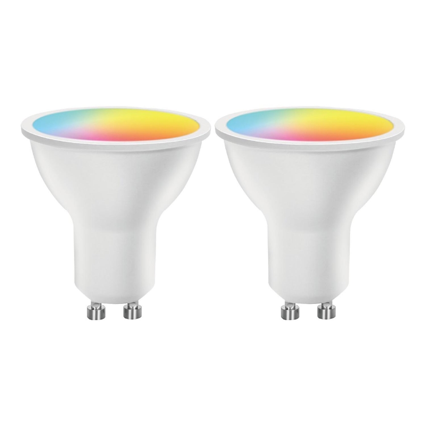 SET 2x LED RGBW Dimmable bulb MESH Smart GU10/6,5W/230V 2700-6500K - Aigostar