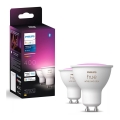 SET 2x LED RGBW Dimmable bulb Philips Hue White And Color Ambiance GU10/4,2W/230V 2000-6500K