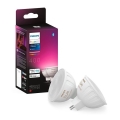 SET 2x LED RGBW Dimmable bulb Philips Hue White And Color Ambiance GU5,3/MR16/6,3W/12V 2000-6500K