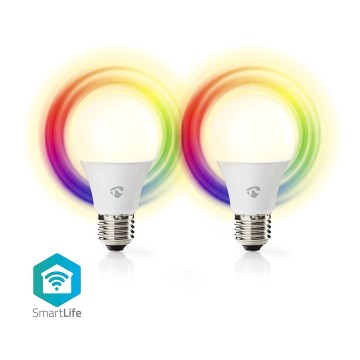 SET 2x LED RGBW Dimmable bulb SmartLife E27/9W/230V Wi-Fi 2700-6500K